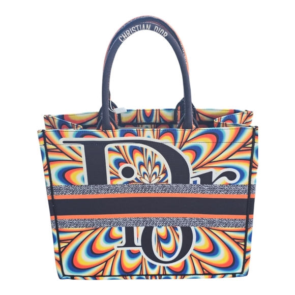 Dior Book Tote Top Handle Handbag Women Multi Print New Large Dustbag COPY - Picture 2 of 16